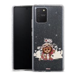 Silikon Glitter Case transparent-silber