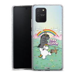 Silikon Glitter Case transparent-silber