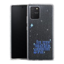 Silicone Glitter Case silver glitter