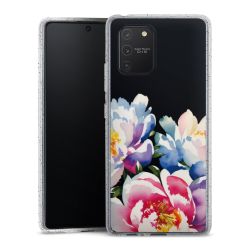 Silikon Glitter Case transparent-silber