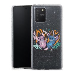 Silikon Glitter Case transparent-silber