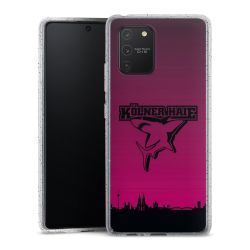 Silikon Glitter Case transparent-silber