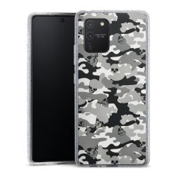 Silikon Glitter Case transparent-silber