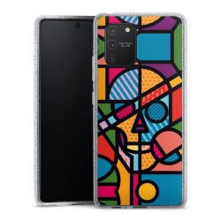 Silikon Glitter Case transparent-silber