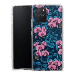 Silikon Glitter Case transparent-silber