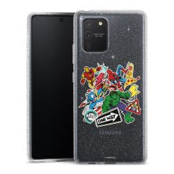 Silikon Glitter Case transparent-silber