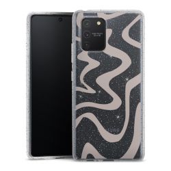 Silikon Glitter Case transparent-silber