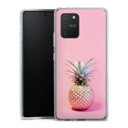 Silikon Glitter Case transparent-silber