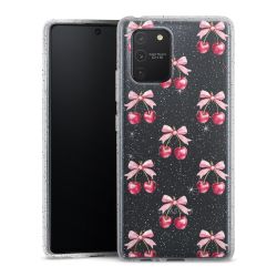 Silikon Glitter Case transparent-silber