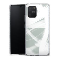 Silikon Glitter Case transparent-silber