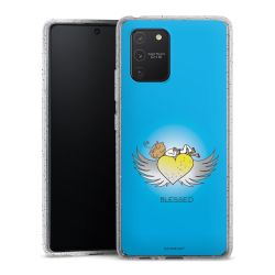 Silikon Glitter Case transparent-silber