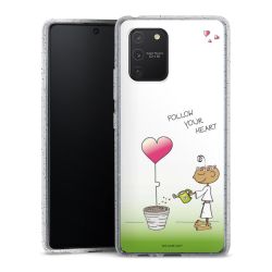 Silikon Glitter Case transparent-silber