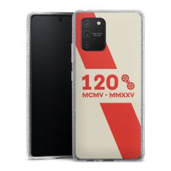 Silikon Glitter Case transparent-silber