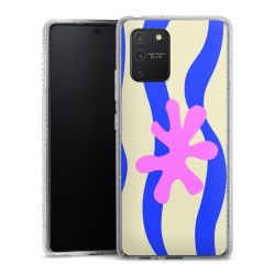 Silikon Glitter Case transparent-silber