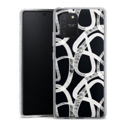 Silikon Glitter Case transparent-silber