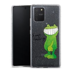 Silikon Glitter Case transparent-silber