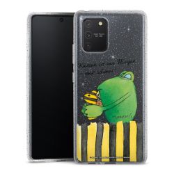 Silikon Glitter Case transparent-silber