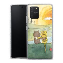 Silikon Glitter Case transparent-silber