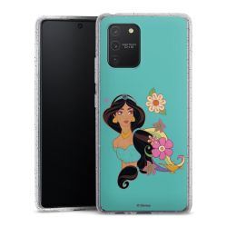 Silikon Glitter Case transparent-silber