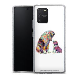 Silikon Glitter Case transparent-silber