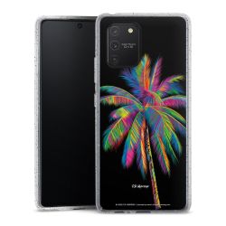 Silikon Glitter Case transparent-silber