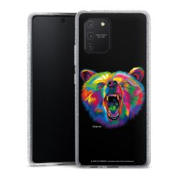 Silikon Glitter Case transparent-silber