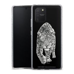 Silikon Glitter Case transparent-silber