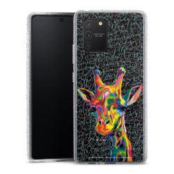 Silikon Glitter Case transparent-silber