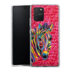 Silikon Glitter Case transparent-silber