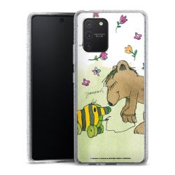 Silikon Glitter Case transparent-silber