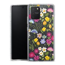 Silikon Glitter Case transparent-silber