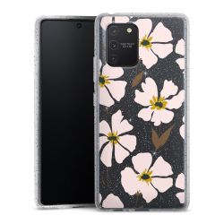 Silikon Glitter Case transparent-silber