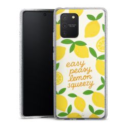 Silikon Glitter Case transparent-silber