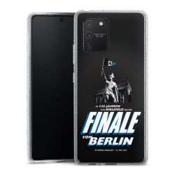 Silikon Glitter Case transparent-silber