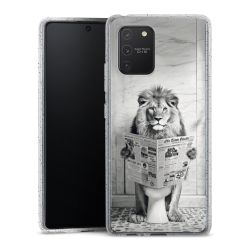 Silikon Glitter Case transparent-silber