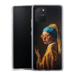 Silikon Glitter Case transparent-silber