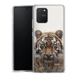 Silikon Glitter Case transparent-silber