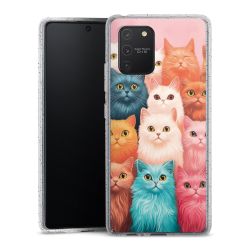 Silikon Glitter Case transparent-silber