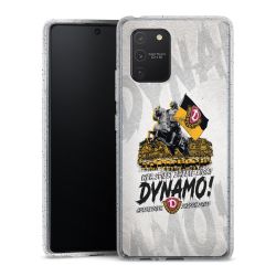 Silikon Glitter Case transparent-silber