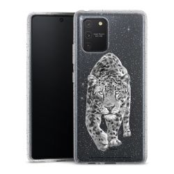 Silikon Glitter Case transparent-silber