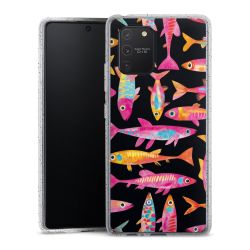 Silikon Glitter Case transparent-silber