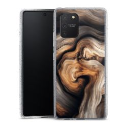 Silikon Glitter Case transparent-silber