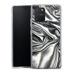 Silikon Glitter Case transparent-silber