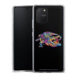 Silikon Glitter Case transparent-silber