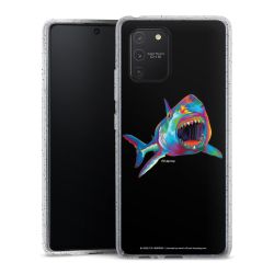 Silikon Glitter Case transparent-silber