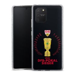 Silikon Glitter Case transparent-silber