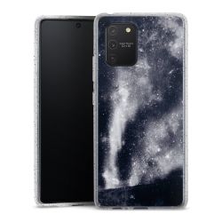 Silikon Glitter Case transparent-silber