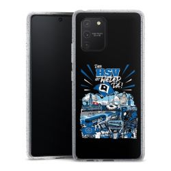 Silikon Glitter Case transparent-silber