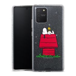 Silikon Glitter Case transparent-silber