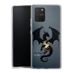 Silikon Glitter Case transparent-silber